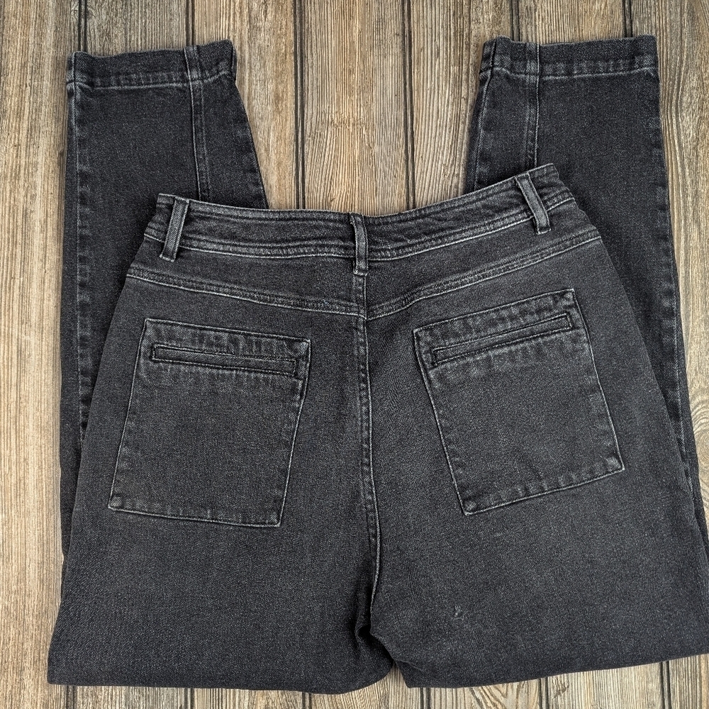 WRAP London Size 12 Black Jeans Small Hole In Seat